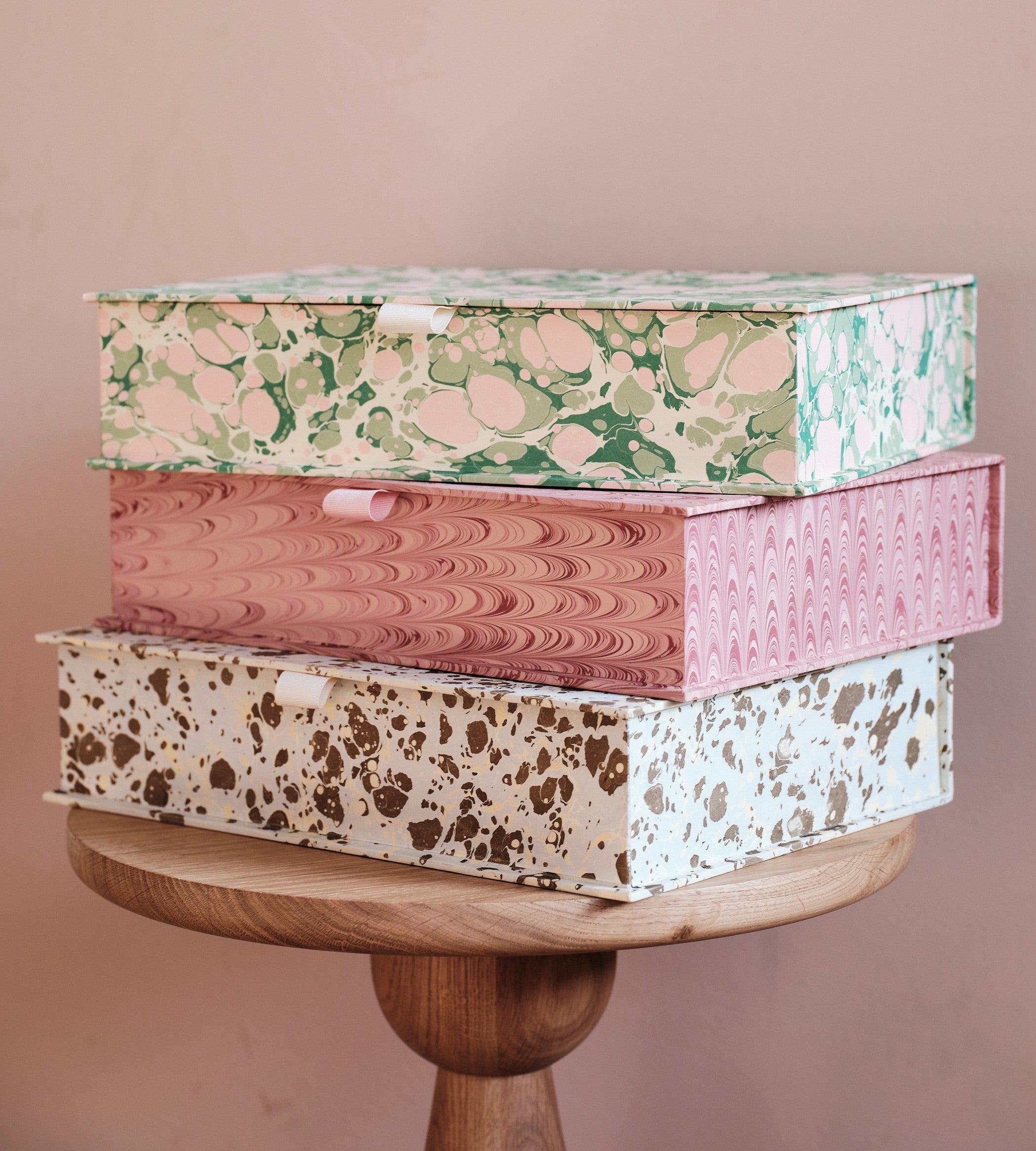 Marbled A4 box file