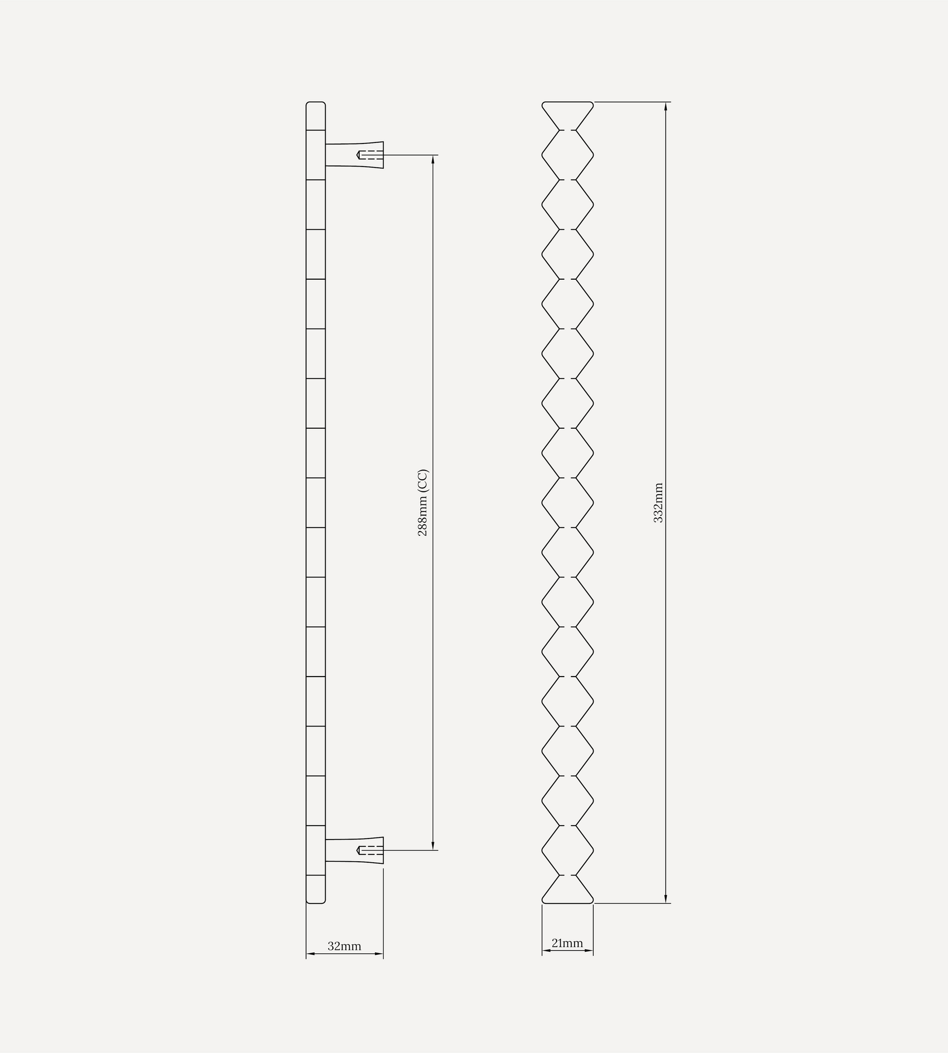 Hand Cast Brancusi Handle